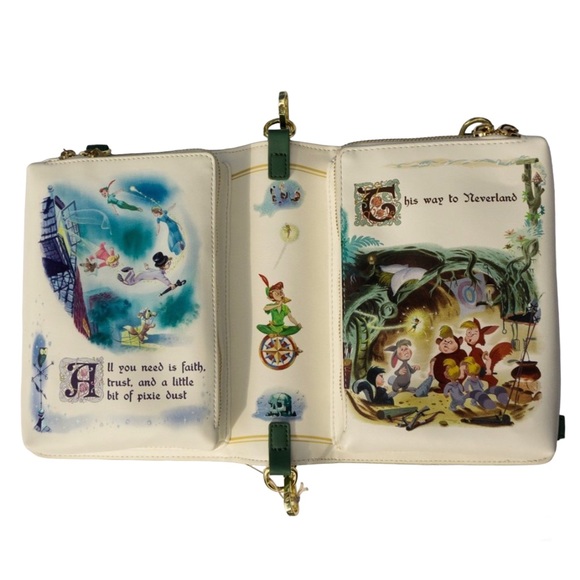 Loungefly Disney Peter Pan Book Satchel Crossbody BNWT - Picture 7 of 16